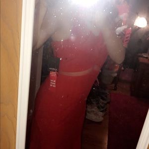 red prom dress